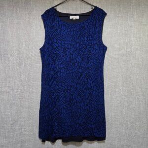 Ann Taylor Loft Plus Size Scoop Neck Shift Dress Size XXL / Monarch Motif